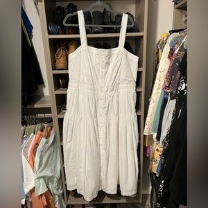 Banana Republic white midi dress